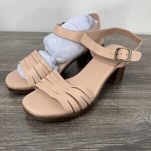 Frye And Co Waverly Sandals Womens Size 6M Blush Pink Strappy Block Heel Shoes